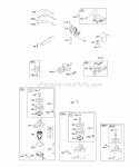 Alternator Electric Starter Electrical Flywheel Brake Ignition Diagram and Parts List for 12J702-0639-01  Briggs and Stratton Engine